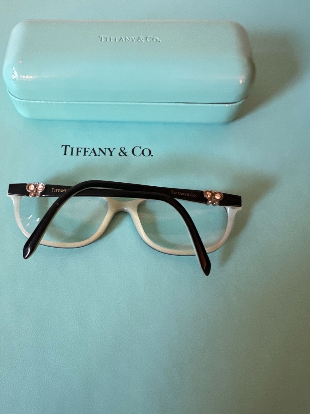 Tiffany & Co. Black & Blue Rhinestone Eyeglass Frames - Picture 9 of 10